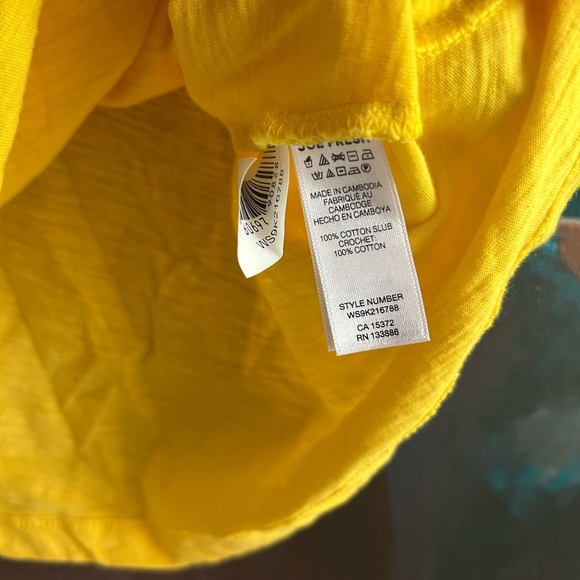 Joe Fresh Yellow Tank Top with White Lace M - Picture 5 of 16